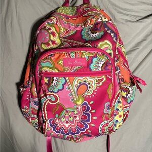 Vera Bradley Pink and Orange Floral Backpack